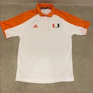 Adidas Miami Climalite Hurricanes Polo